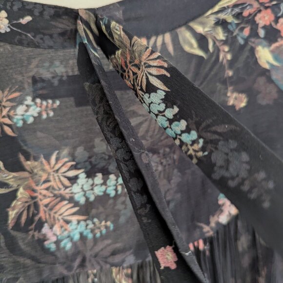 ALLSAINTS Lara Melisma Sheer Floral Print Blouse - Picture 13 of 15